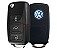 Kit Capa Chave canivete vw + Capa de Borracha Volkswagen + Lâmina Para Gol Fox Jetta - Imagem 3