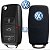Kit Capa Chave canivete vw + Capa de Borracha Volkswagen + Lâmina Para Gol Fox Jetta - Imagem 9