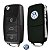 Kit Capa Chave canivete vw + Capa Chave Canivete Vw Gol Fox Capinha Silicone Volkswagen + Bateria + Mini chave Phillips - Imagem 3