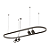 PENDENTE AIR 120X40CM METAL PRETO - Imagem 1