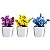 Vasos De Flor Artificial Cerejeiras Decorativas Kit Com 6 pc - Imagem 3