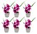 KIT 6 Arranjos Orquidea Artificial Cetim Enfeite Colorido - Imagem 10