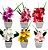 KIT 6 Arranjos Orquidea Artificial Cetim Enfeite Colorido - Imagem 1