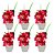 KIT 6 Arranjos Orquidea Artificial Cetim Enfeite Colorido - Imagem 8
