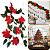 Corrente de Rosas Artificiais Para Decoração De Natal 2 metros - Imagem 1