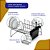 Escorredor De Pratos C/ Porta Copos E Talheres Compacto Inox - Imagem 4