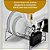 Escorredor De Pratos C/ Porta Copos E Talheres Compacto Inox - Imagem 5