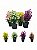 Kit 4 Vasos Pretos C/ Plantas Artificiais Decoração Moderna - Imagem 1