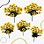 Kit 5 Buquê Girassol Artificial C/21 Flores Real Artificiais - Imagem 1