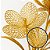 Buquê Natalino Dourado 36cm Decoração Festiva Mesa Sala Luxo (COMPONENTE) - Imagem 3