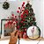 Galho Azevinho Cereja Natal 43cm Decoração Festiva Vermelho - Imagem 5