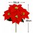 Flor Natalina Vermelha Aveludada 50cm Enfeite Decoração Mesa - Imagem 7