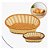 Cesto Trançado Plástico Oval P/ Pães Frutas Mesa Servir Café - Imagem 1