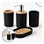 Kit Banheiro 4 Peças Bambu Moderno Lavabo Completo Decoração - Imagem 6