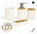 Kit Banheiro 4 Peças Bambu Moderno Lavabo Completo Decoração - Imagem 10