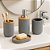 Kit Banheiro 4 Peças Bambu Moderno Lavabo Completo Decoração - Imagem 4