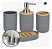 Kit Banheiro 4 Peças Bambu Moderno Lavabo Completo Decoração - Imagem 2
