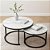 Conjunto 2 Mesas Centro Redonda Apoio Sala Estar Luxuosa Nfe - Imagem 6