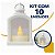 Kit 120 Lanternas Decorativas Led Vela Luz Quente 9cm Bateria - Imagem 8