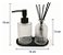 Kit Banheiro 3 Peças Luxo Vidro Difusor Porta Sabonete Decor - Imagem 2