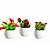 Kit Vasos Decorativos Vasinhos Com Plantas Artificiais - Imagem 3