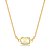 COLAR CHOKER GRAZI OCTAGONAL BANHADO A OURO 18K - Imagem 2