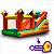 Mini Tobogã Inflável c/ Piscina de Bolinha - Laranja Multicolor - c/ Motor - Imagem 4
