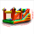 Mini Tobogã Inflável c/ Piscina de Bolinha - Laranja Multicolor - c/ Motor - Imagem 3