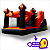 Mini Tobogã Inflável Tigrinho c/ Piscina de Bolinha - Laranja e Preto - c/ Motor - Imagem 4
