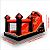 Mini Tobogã Inflável Tigrinho 2ª edição c/ Piscina de Bolinha - Laranja e Preto - c/ Motor - Imagem 2