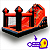 Mini Tobogã Inflável Tigrinho 2ª edição c/ Piscina de Bolinha - Laranja e Preto - c/ Motor - Imagem 3