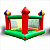 Piscina de Bolinha Castelinho Inflável - Vermelho e  Verde Multicolor - c/ Motor - Imagem 1