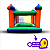 Piscina de Bolinha Castelinho Inflável - Verde e Laranja Multicolor - c/ Motor - Imagem 2