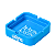 Cinzeiro Silicone Quadrado Azul - Imagem 2