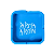 Cinzeiro Silicone Quadrado Azul - Imagem 1