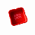 Cinzeiro Silicone Quadrado Vermelho Fluor - Imagem 1