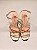Sandália Off white tiras finas strass - Imagem 1