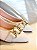 Sapatilha off white enfeite ouro - Imagem 4