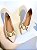 Sapatilha off white enfeite ouro - Imagem 2