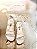 Papete off white amarrar strass prata - Imagem 2