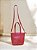 Bolsa couro legítimo tomate 2 alça bolso - Imagem 5