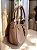 Bolsa meia lua camel couro legítimo - Imagem 5