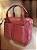 Bolsa 2 bolsos carmim couro legítimo - Imagem 1