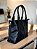 Bolsa couro legítimo preta grande - Imagem 3