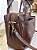 Bolsa 2 bolsos café couro legítimo - Imagem 3