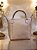 Bolsa couro bege alça mão e transversal - Imagem 4