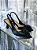Scarpin preto flor salto fino - Imagem 1
