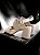 Sandália nude 2 tiras largas salto blo - Imagem 4