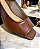 Peep Toe castanho salto bloco - Imagem 5