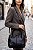 Bolsa Satchel Preta Couro Legítimo Nobre - Imagem 1